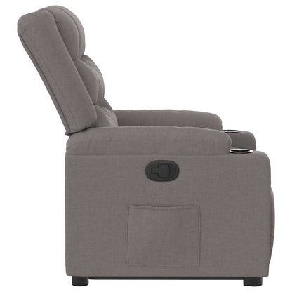 vidaXL Relaxsessel mit Aufstehhilfe Taupe Stoff