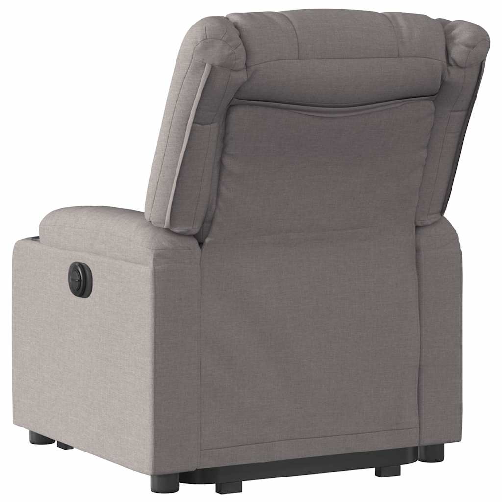 vidaXL Relaxsessel mit Aufstehhilfe Taupe Stoff