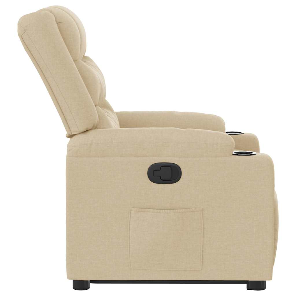 vidaXL Relaxsessel mit Aufstehhilfe Creme Stoff