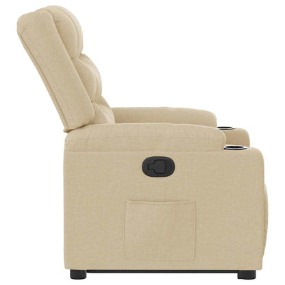 vidaXL Relaxsessel mit Aufstehhilfe Creme Stoff