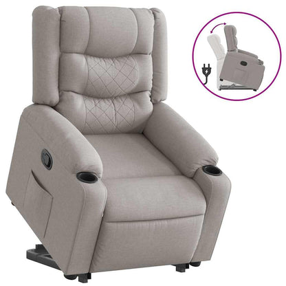 vidaXL Relaxsessel mit Aufstehhilfe Wolkengrau Stoff
