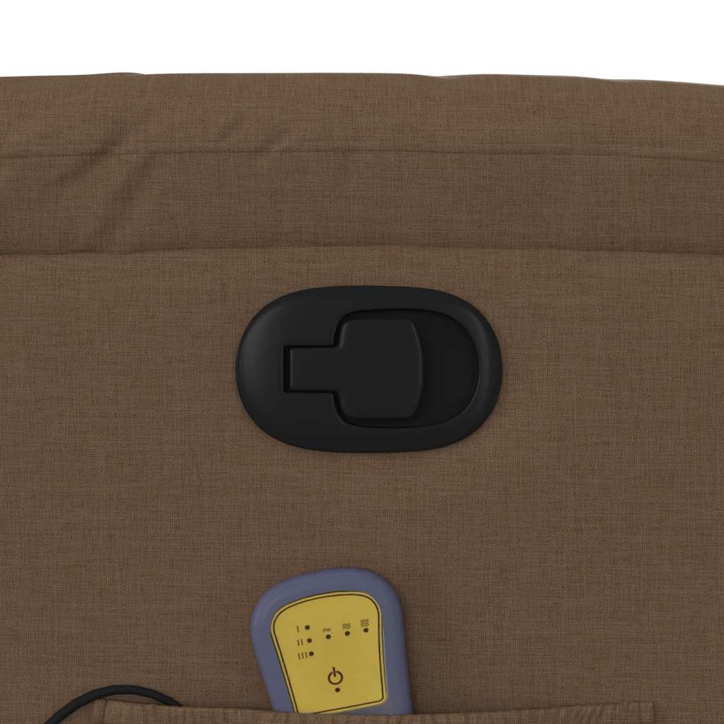 vidaXL Fauteuil de massage releveur tissu marron
