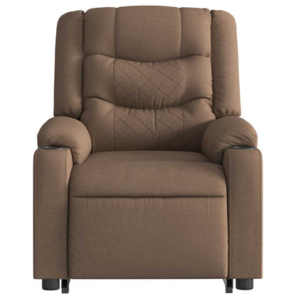 vidaXL Fauteuil de massage releveur tissu marron