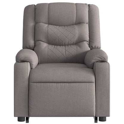 vidaXL Massagesessel mit Aufstehhilfe Taupe Stoff