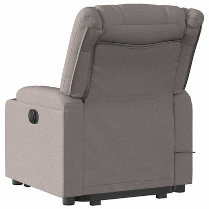 vidaXL Massagesessel mit Aufstehhilfe Taupe Stoff