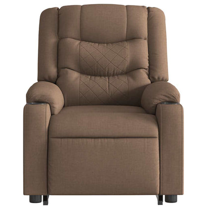 vidaXL Relaxsessel mit Aufstehhilfe Elektrisch Braun Stoff