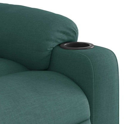 vidaXL Relaxsessel mit Aufstehhilfe Elektrisch Dunkelgrün Stoff