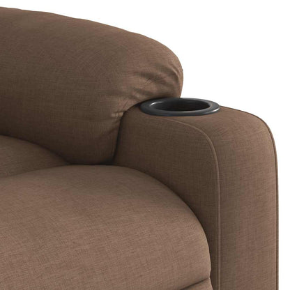 vidaXL Fauteuil de massage électrique releveur en tissu marron