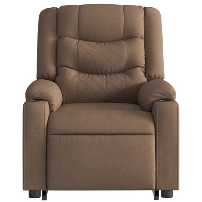 vidaXL Fauteuil de massage électrique releveur en tissu marron