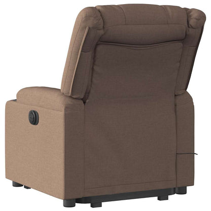 vidaXL Fauteuil de massage électrique releveur en tissu marron