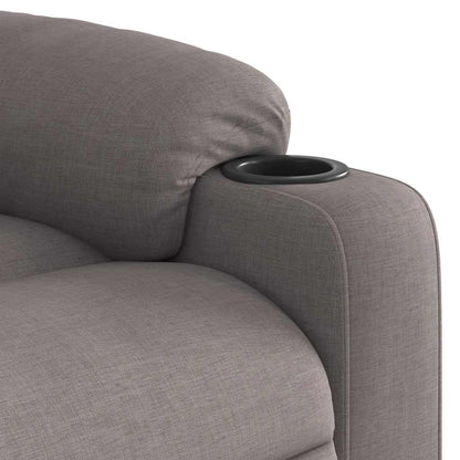 vidaXL Fauteuil de massage électrique releveur tissu taupe