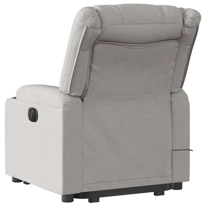 vidaXL Massagesessel mit Aufstehhilfe Elektrisch Wolkengrau Stoff