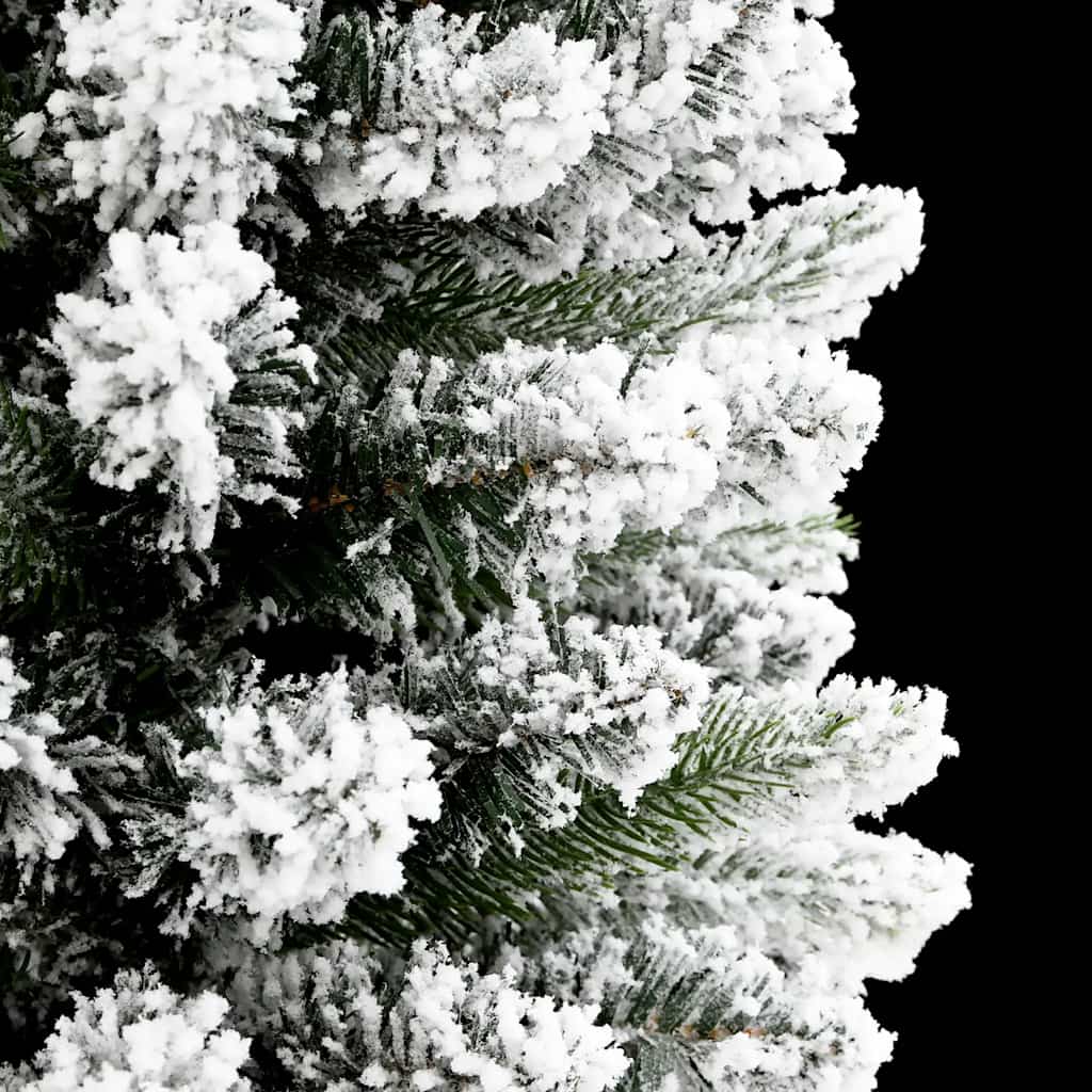 vidaXL Sapin de Noël artificiel fin avec neige 180 cm PVC et PE