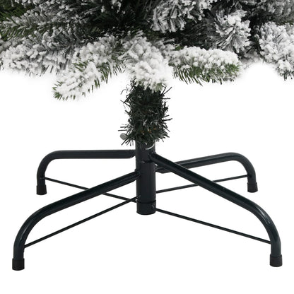vidaXL Sapin de Noël artificiel fin avec neige 180 cm PVC et PE