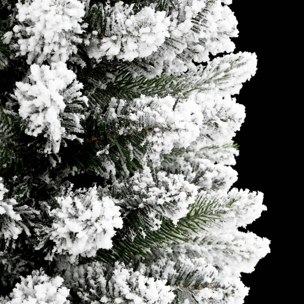 vidaXL Künstlicher Weihnachtsbaum Schlank mit Schnee 240 cm PVC & PE