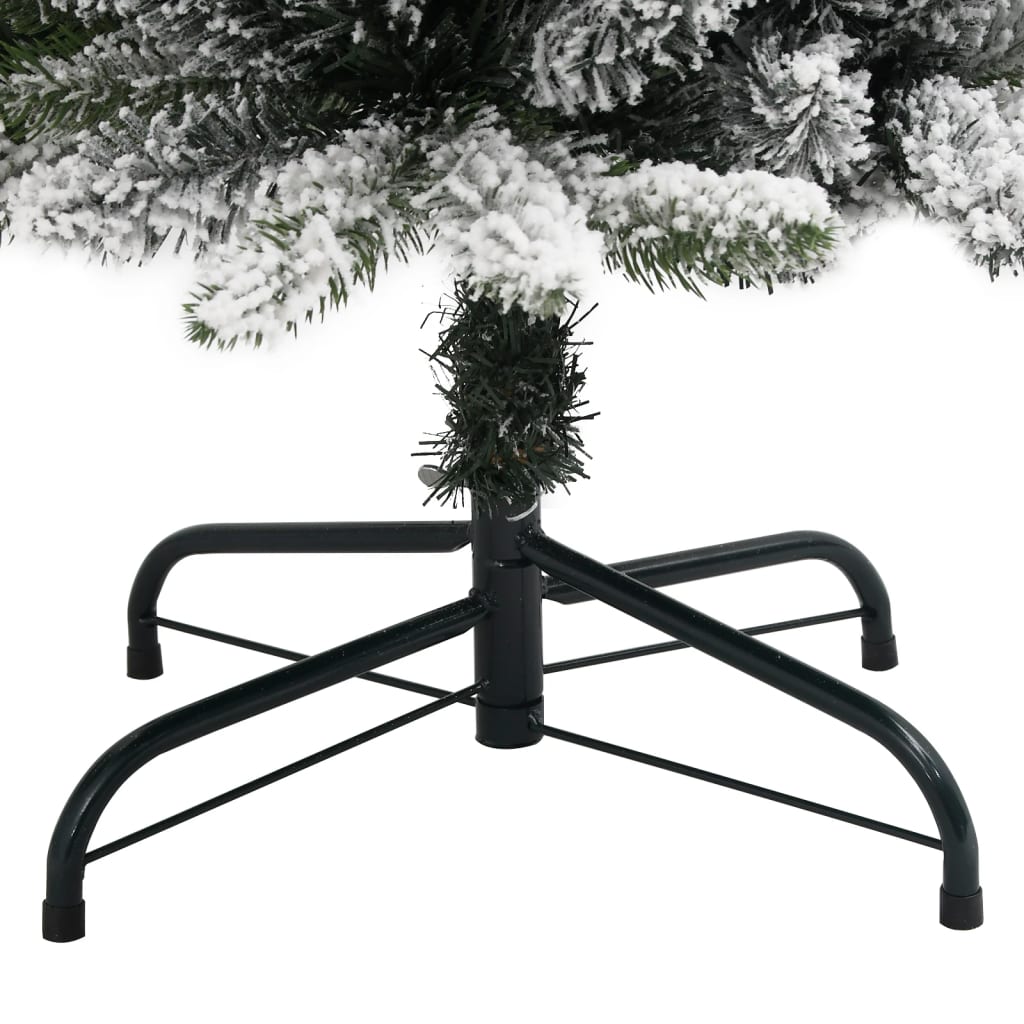 vidaXL Künstlicher Weihnachtsbaum Schlank mit Schnee 240 cm PVC & PE