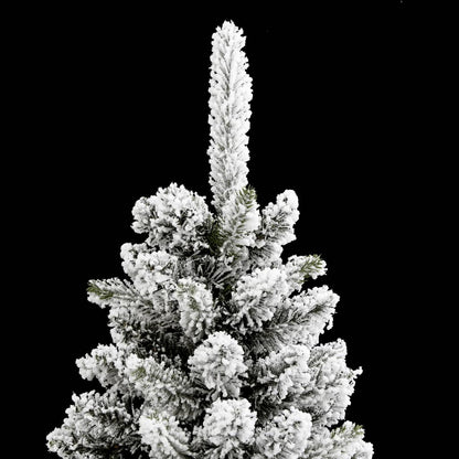 vidaXL Künstlicher Weihnachtsbaum Schlank mit Schnee 240 cm PVC & PE