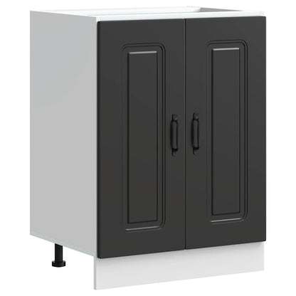 vidaXL Meuble sous-vasque Kalmar Noir 60x46x81,5 cm Bois d'ingénierie