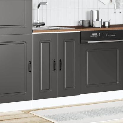 vidaXL Meuble sous-vasque Kalmar Noir 60x46x81,5 cm Bois d'ingénierie