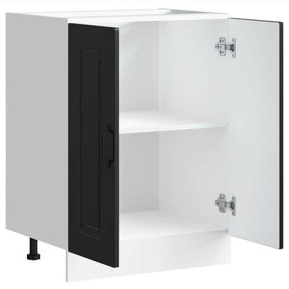 vidaXL Meuble sous-vasque Kalmar Noir 60x46x81,5 cm Bois d'ingénierie
