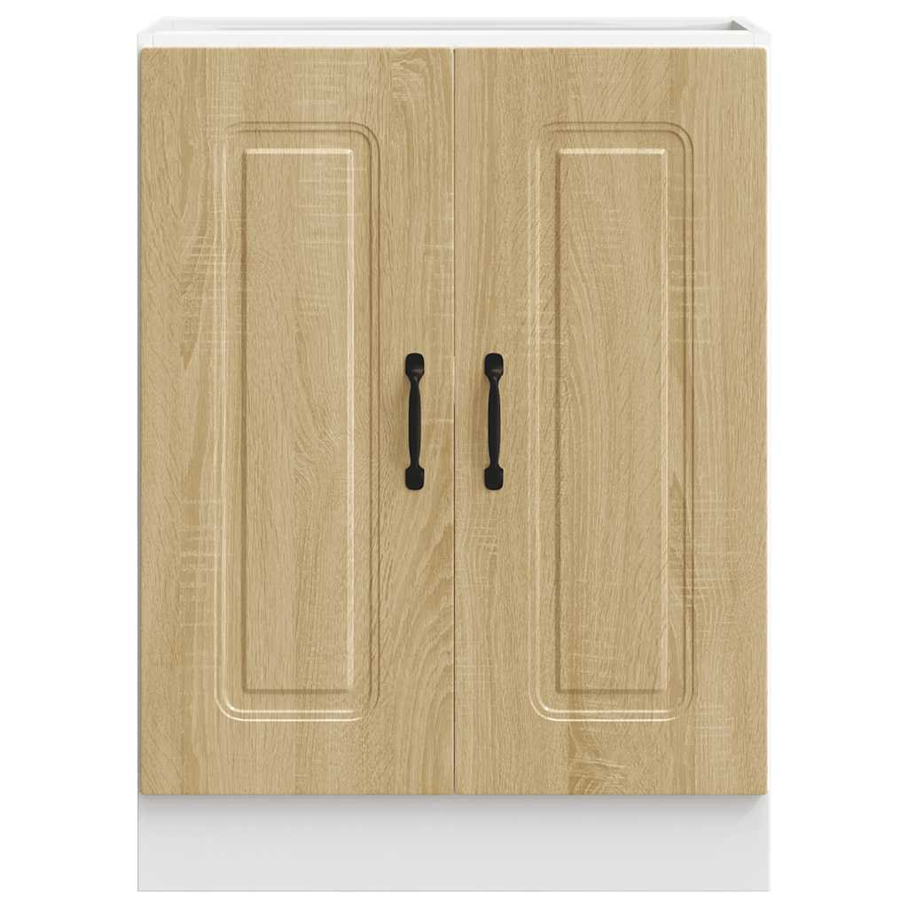 vidaXL Meuble sous-évier Kalmar chêne Sonoma 60x46x81,5 cm