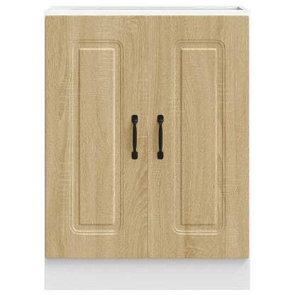 vidaXL Meuble sous-évier Kalmar chêne Sonoma 60x46x81,5 cm