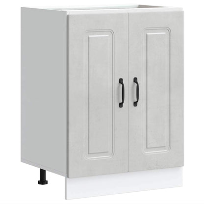 vidaXL Spülenunterschrank Kalmar Betongrau 60x46x81,5 cm Holzwerkstoff