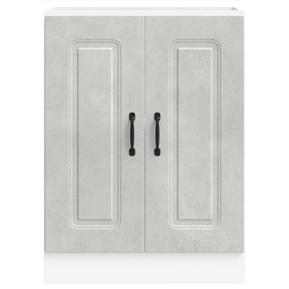 vidaXL Spülenunterschrank Kalmar Betongrau 60x46x81,5 cm Holzwerkstoff