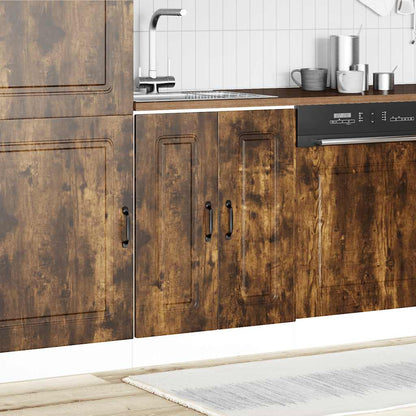 vidaXL Meuble sous-vasque Kalmar chêne fumé 60x46x81,5 cm