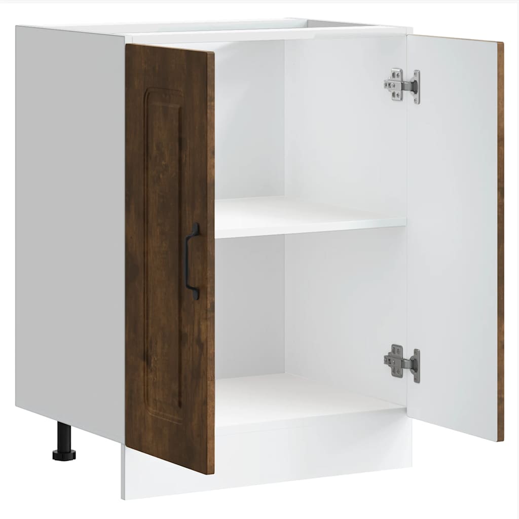 vidaXL Meuble sous-vasque Kalmar chêne fumé 60x46x81,5 cm