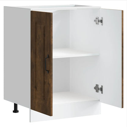 vidaXL Meuble sous-vasque Kalmar chêne fumé 60x46x81,5 cm