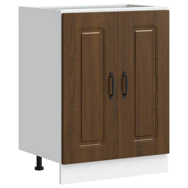 vidaXL Meuble sous-vasque Kalmar aspect chêne marron 60x46x81,5 cm