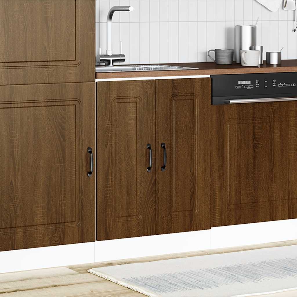 vidaXL Meuble sous-vasque Kalmar aspect chêne marron 60x46x81,5 cm