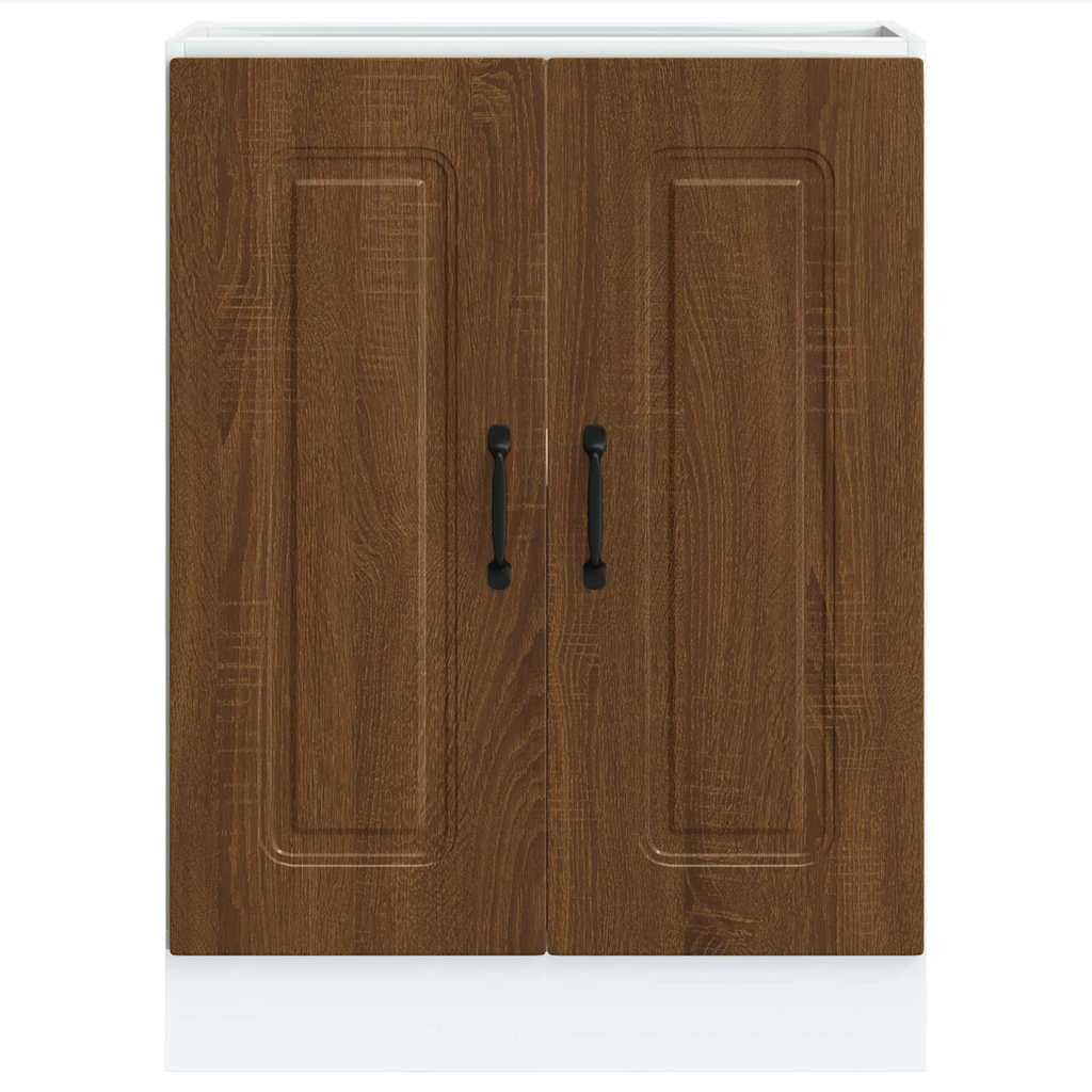vidaXL Meuble sous-vasque Kalmar aspect chêne marron 60x46x81,5 cm