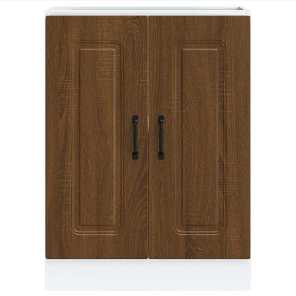 vidaXL Meuble sous-vasque Kalmar aspect chêne marron 60x46x81,5 cm