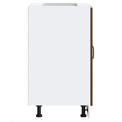 vidaXL Meuble sous-vasque Kalmar aspect chêne marron 60x46x81,5 cm