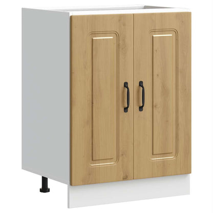 vidaXL Meuble sous-évier Kalmar chêne artisan 60x46x81,5 cm