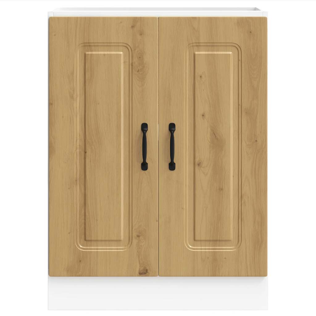 vidaXL Meuble sous-évier Kalmar chêne artisan 60x46x81,5 cm