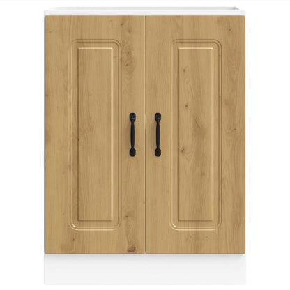vidaXL Meuble sous-évier Kalmar chêne artisan 60x46x81,5 cm