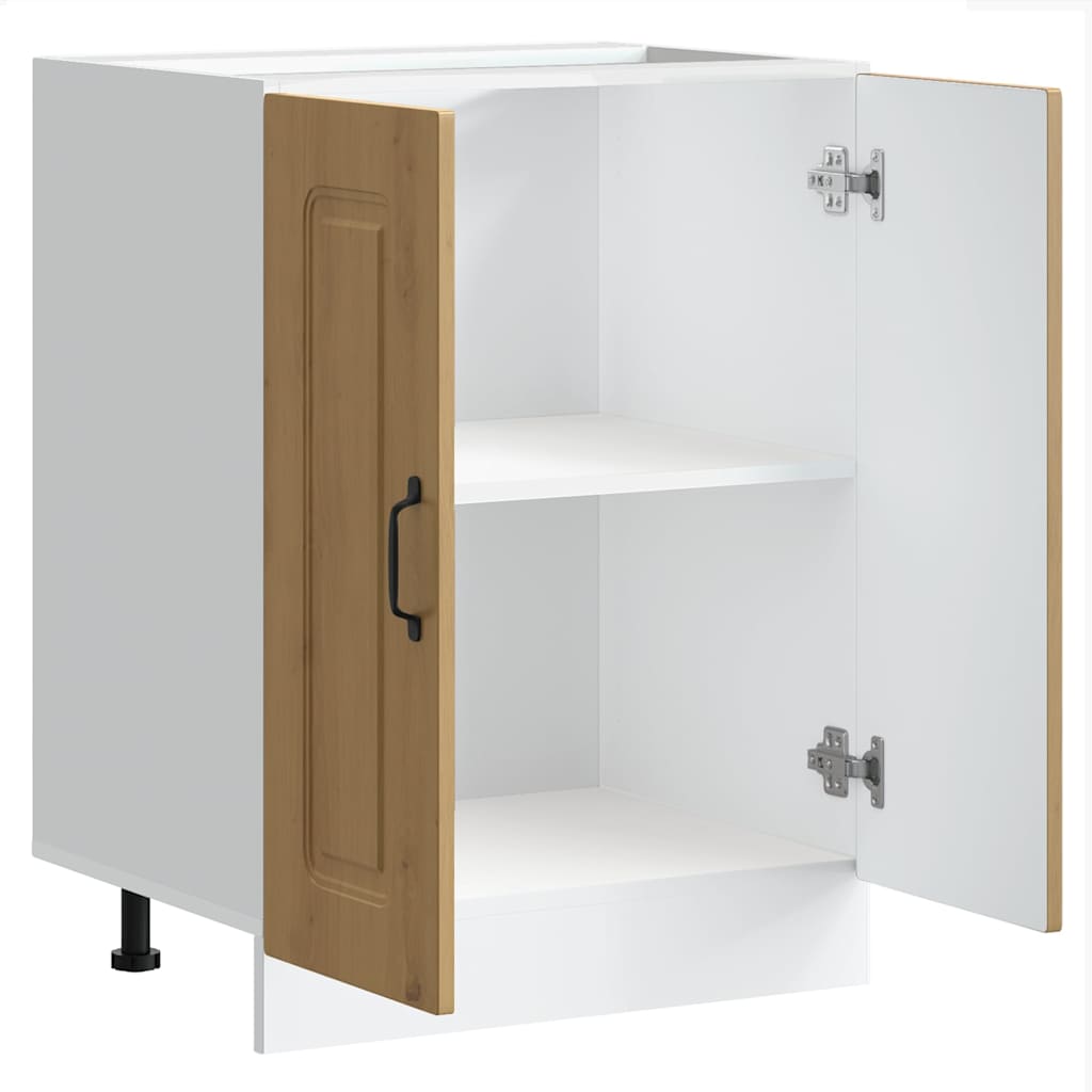 vidaXL Meuble sous-évier Kalmar chêne artisan 60x46x81,5 cm