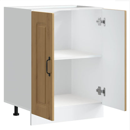 vidaXL Meuble sous-évier Kalmar chêne artisan 60x46x81,5 cm