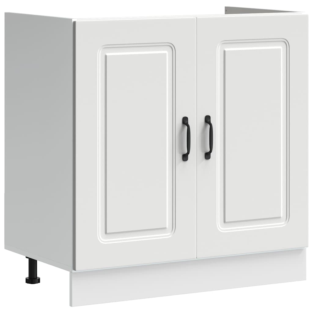 vidaXL Spülenunterschrank Kalmar Weiß 80x46x81,5 cm Holzwerkstoff