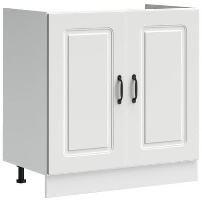 vidaXL Spülenunterschrank Kalmar Weiß 80x46x81,5 cm Holzwerkstoff