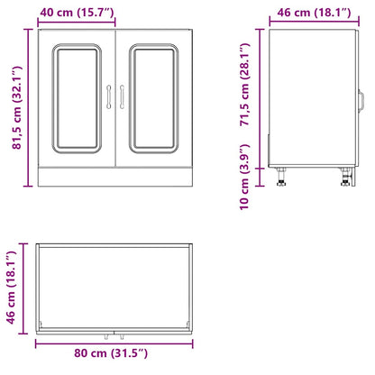 vidaXL Spülenunterschrank Kalmar Weiß 80x46x81,5 cm Holzwerkstoff