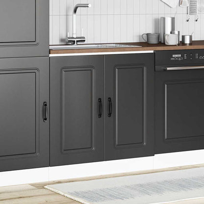 vidaXL Spülenunterschrank Kalmar Schwarz 80x46x81,5 cm Holzwerkstoff