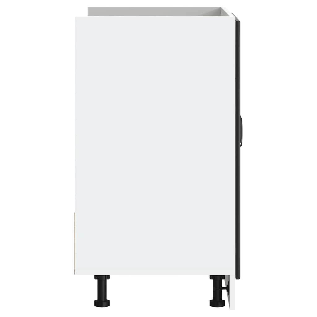 vidaXL Spülenunterschrank Kalmar Schwarz 80x46x81,5 cm Holzwerkstoff