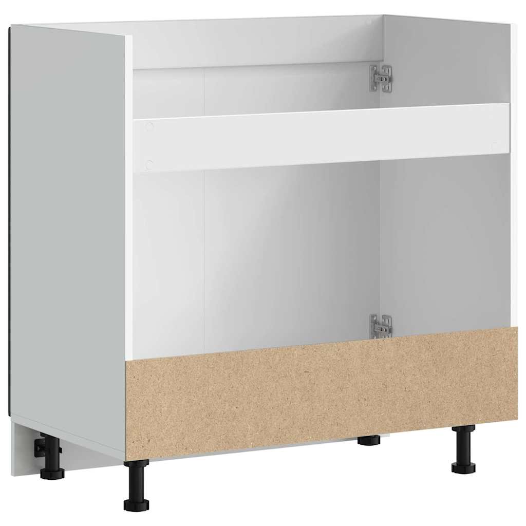 vidaXL Spülenunterschrank Kalmar Schwarz 80x46x81,5 cm Holzwerkstoff