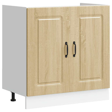 vidaXL Meuble sous-évier Kalmar chêne Sonoma 80x46x81,5 cm