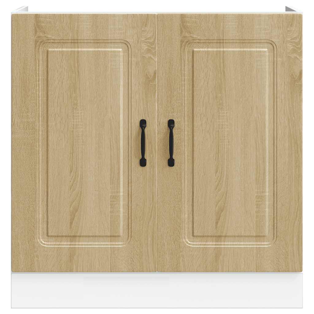 vidaXL Meuble sous-évier Kalmar chêne Sonoma 80x46x81,5 cm