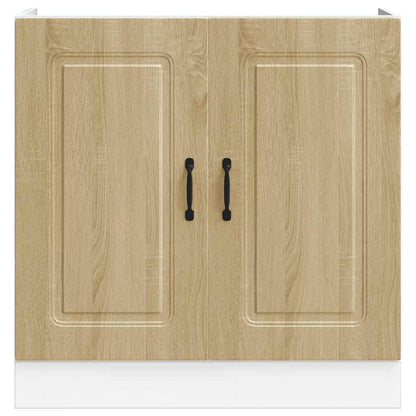 vidaXL Meuble sous-évier Kalmar chêne Sonoma 80x46x81,5 cm